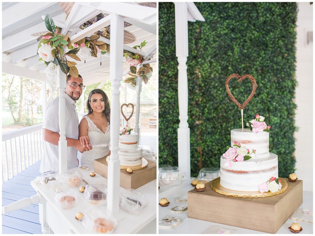 Intimate backyard wedding in Vineland New Jersey images by Jocelyn Cruz Photography, Event design by Liz Designs, Cake by Crust and Crumbs