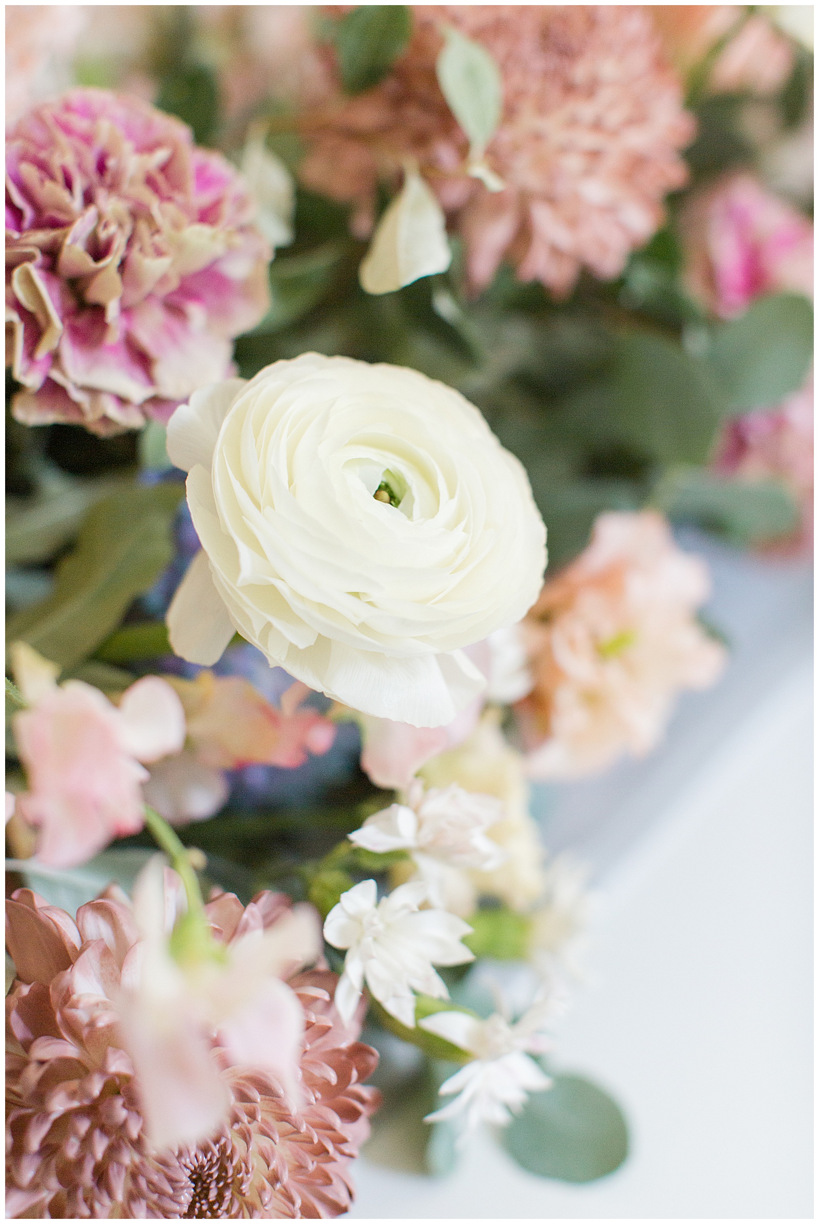 Pastel Themed Spring Wedding at Park Chateua in New Jersey by Jocelyn Cruz Photography. Planning by Heather Bengee Events. Stationary by Emily Williams Design.