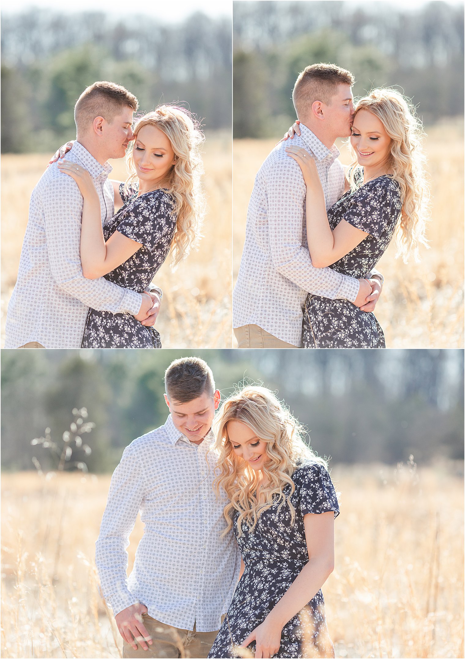 Couple holding each other close during Engagement Session