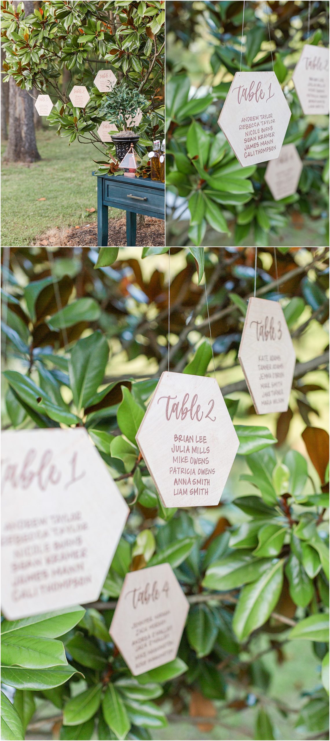 wedding editorial details of the table place cards 