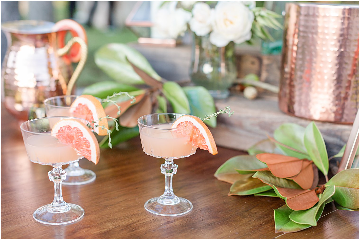 Pink wedding cocktail 