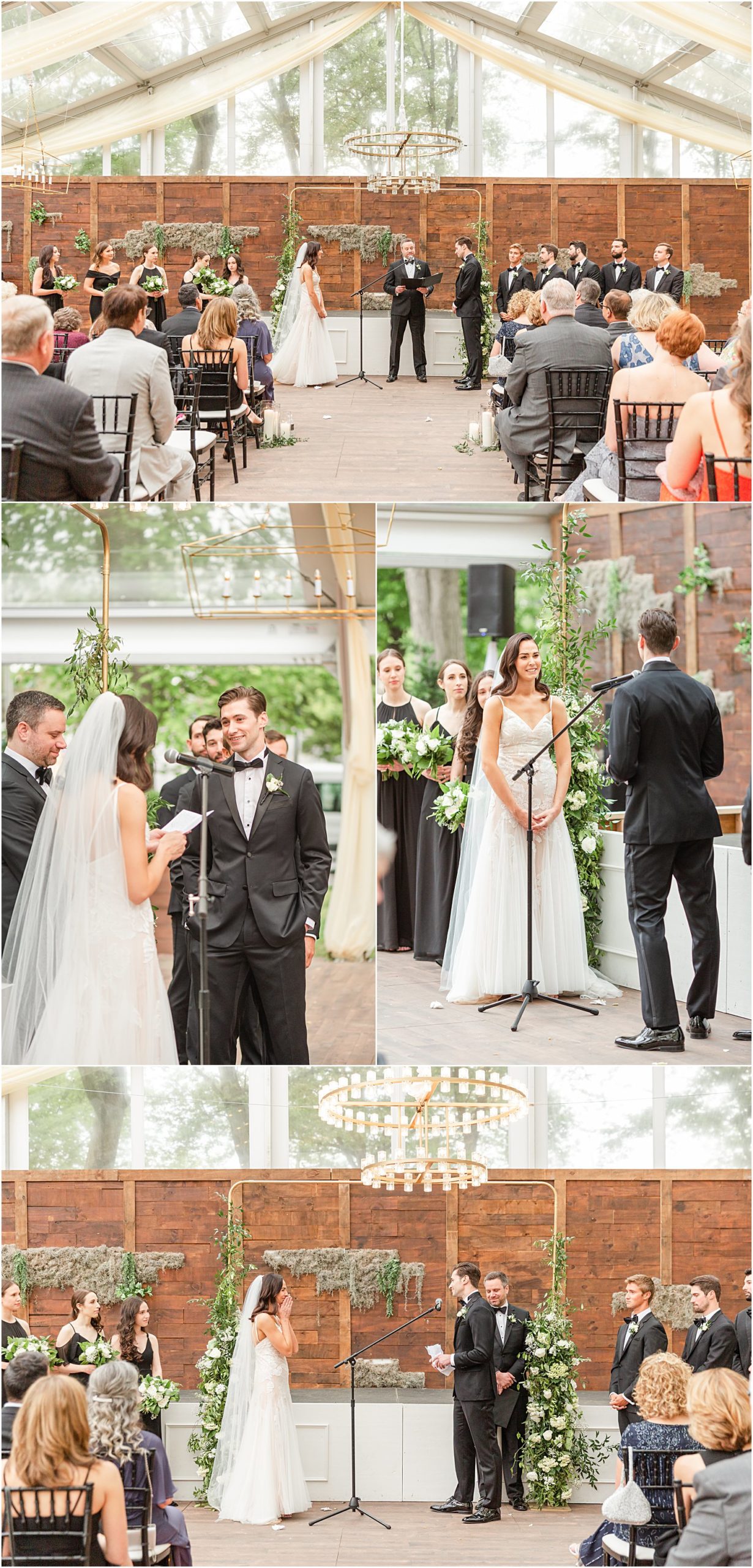 pictures of bride and groom exchanging wedding vows during wedding ceremony