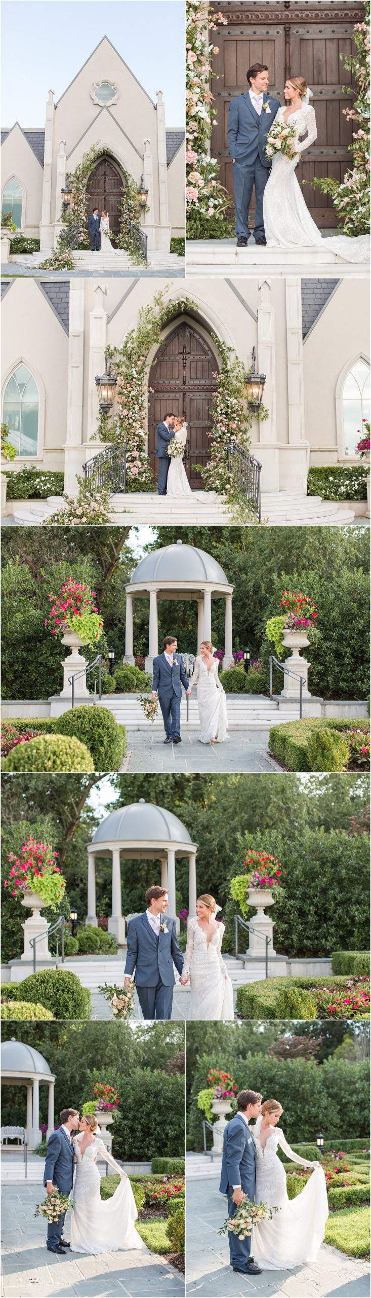 Bride + Groom at Park Chateau during outside wedding