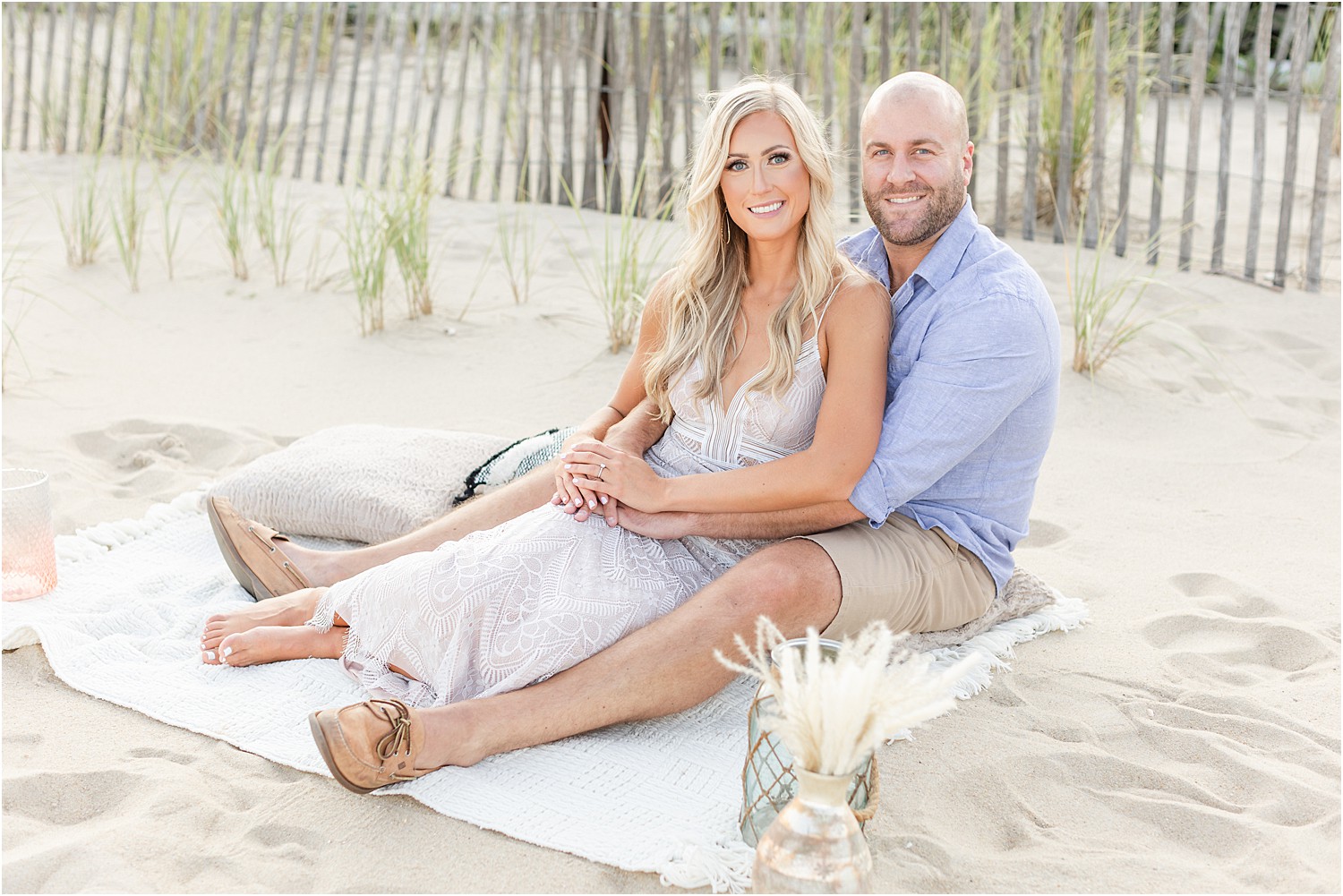 Bohemian beach engagement session in NJ
