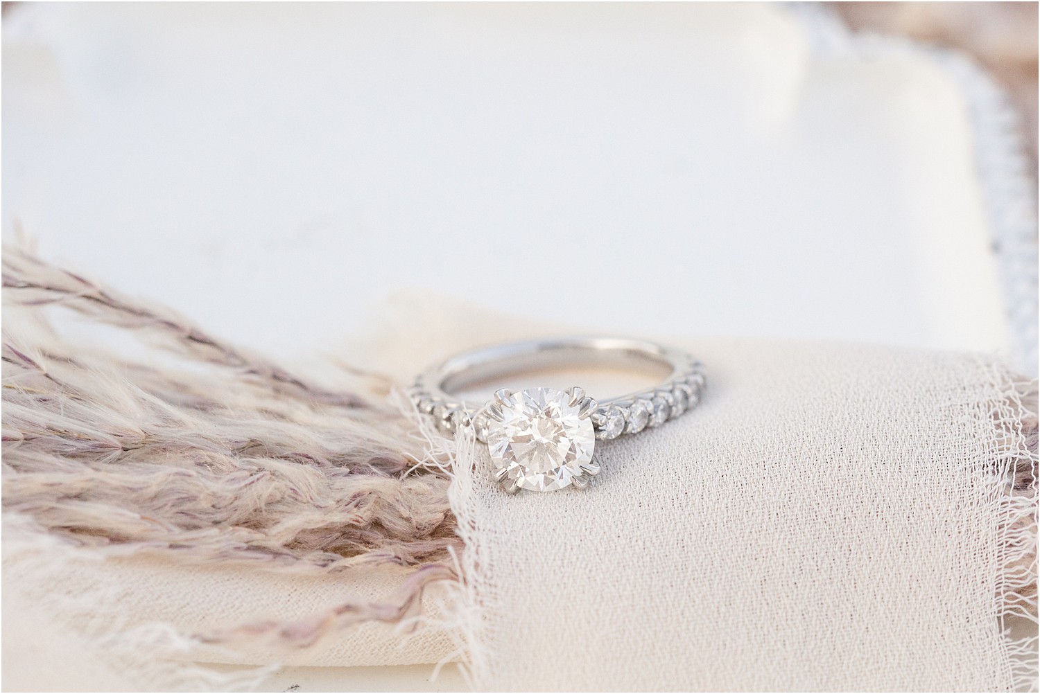 Engagement ring from Belmar Marina + Beach Engagement Session