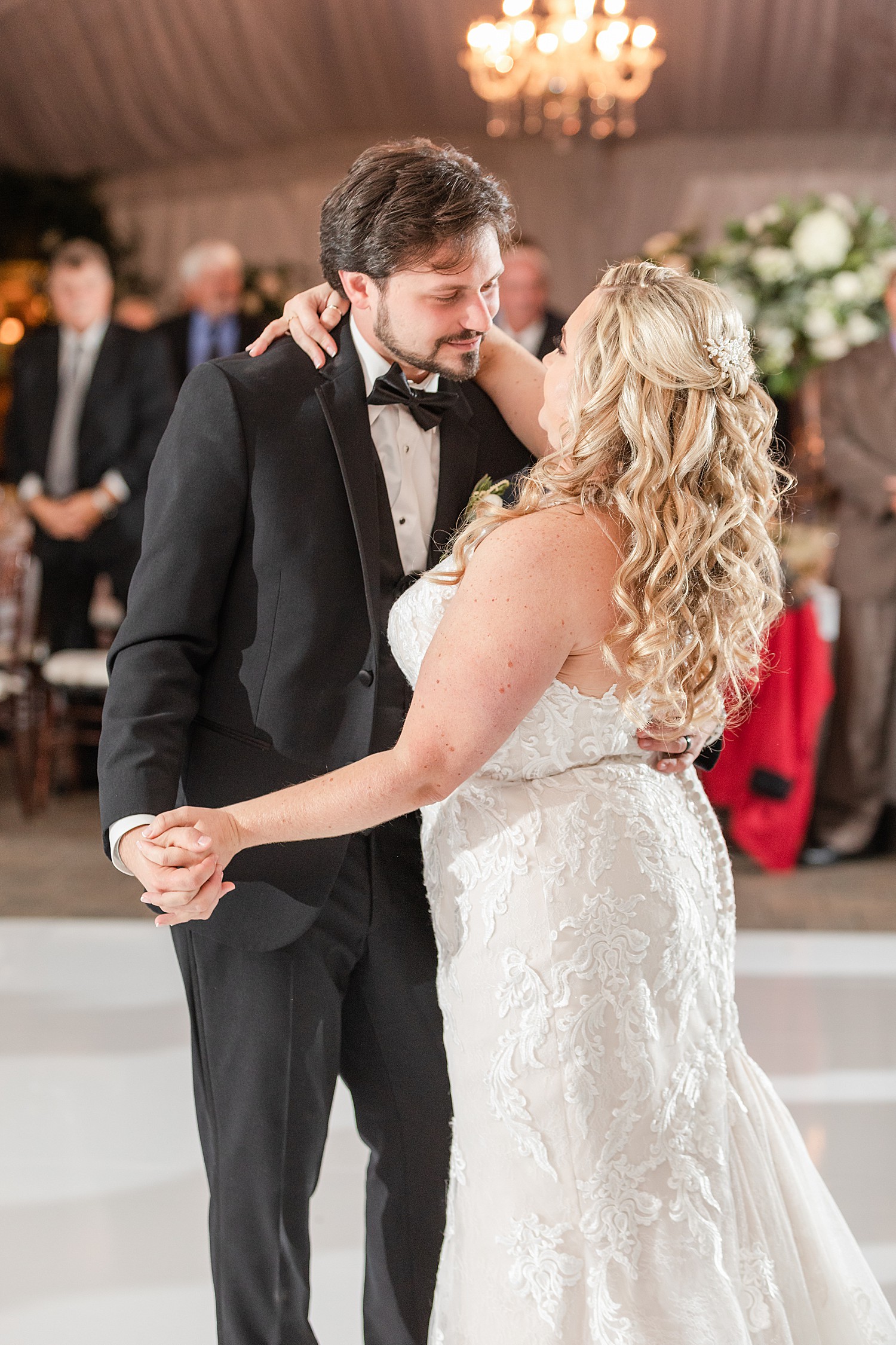 newlyweds first dance together at reception