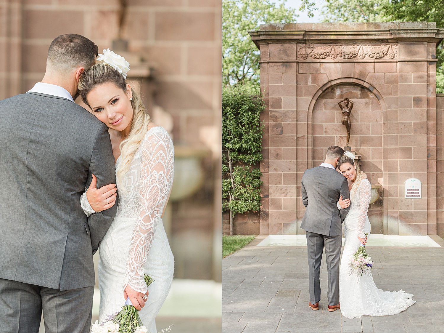 newlywed portraits after Elegant European-Inspired Wedding at Tyler Gardens