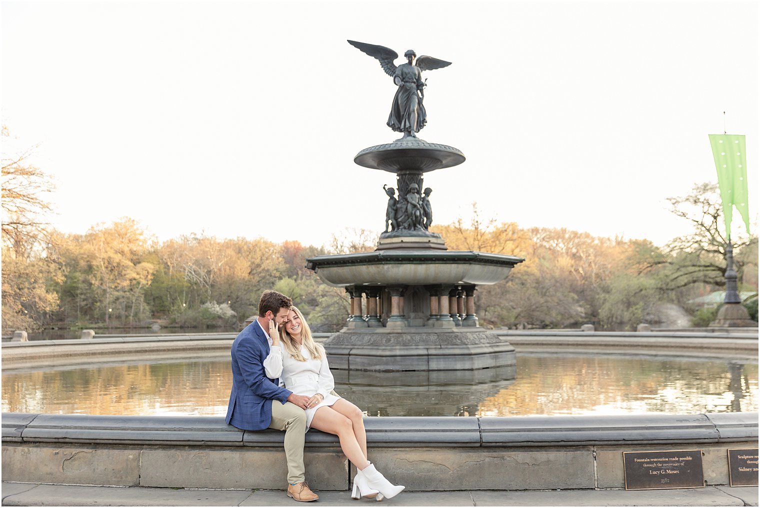 beautiful scenery at Central Park Engagement