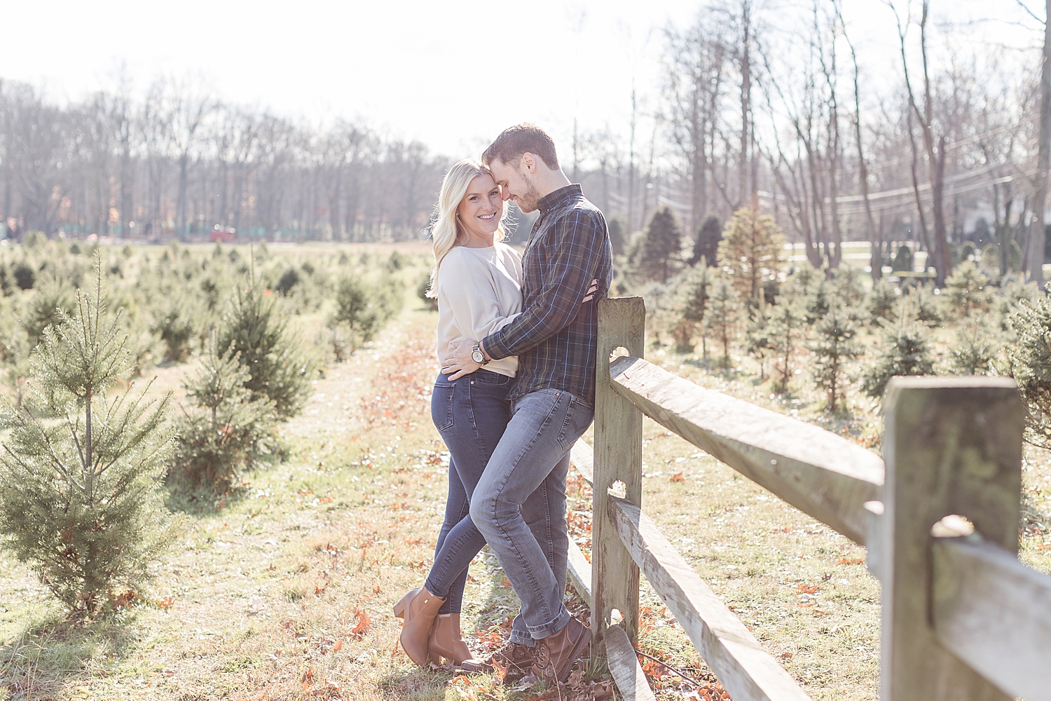 winter engagement session in NJ