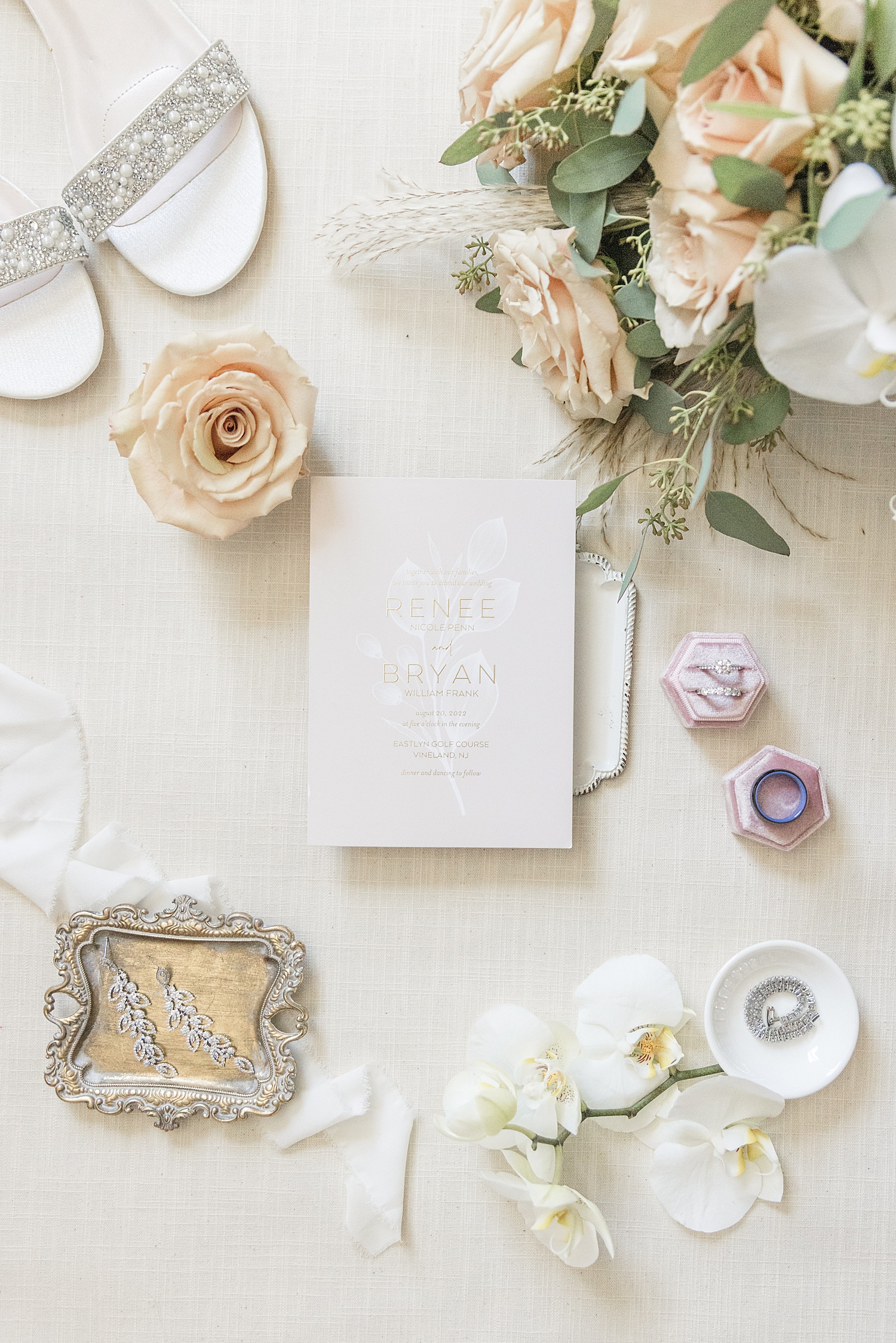 wedding details and flat lay design