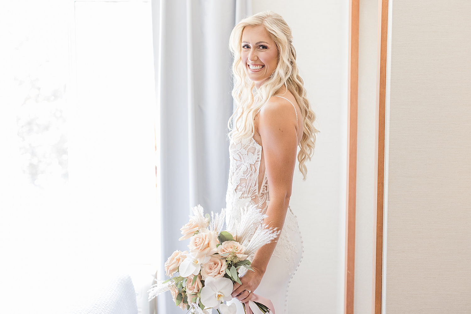 bridal portraits from summer wedding