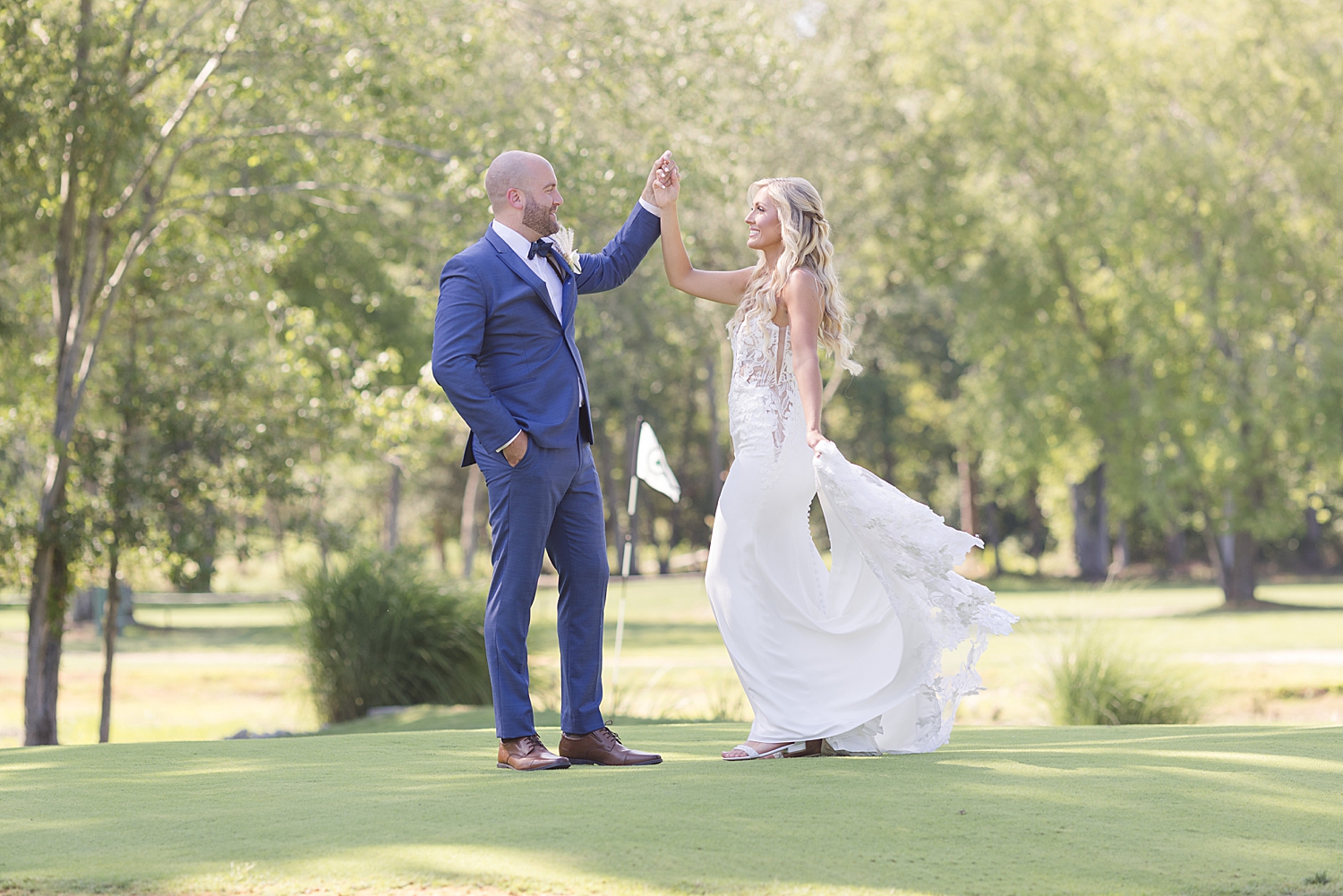 romantic wedding photos from Boho Inspired Summer Wedding at Eastlyn Golf Course