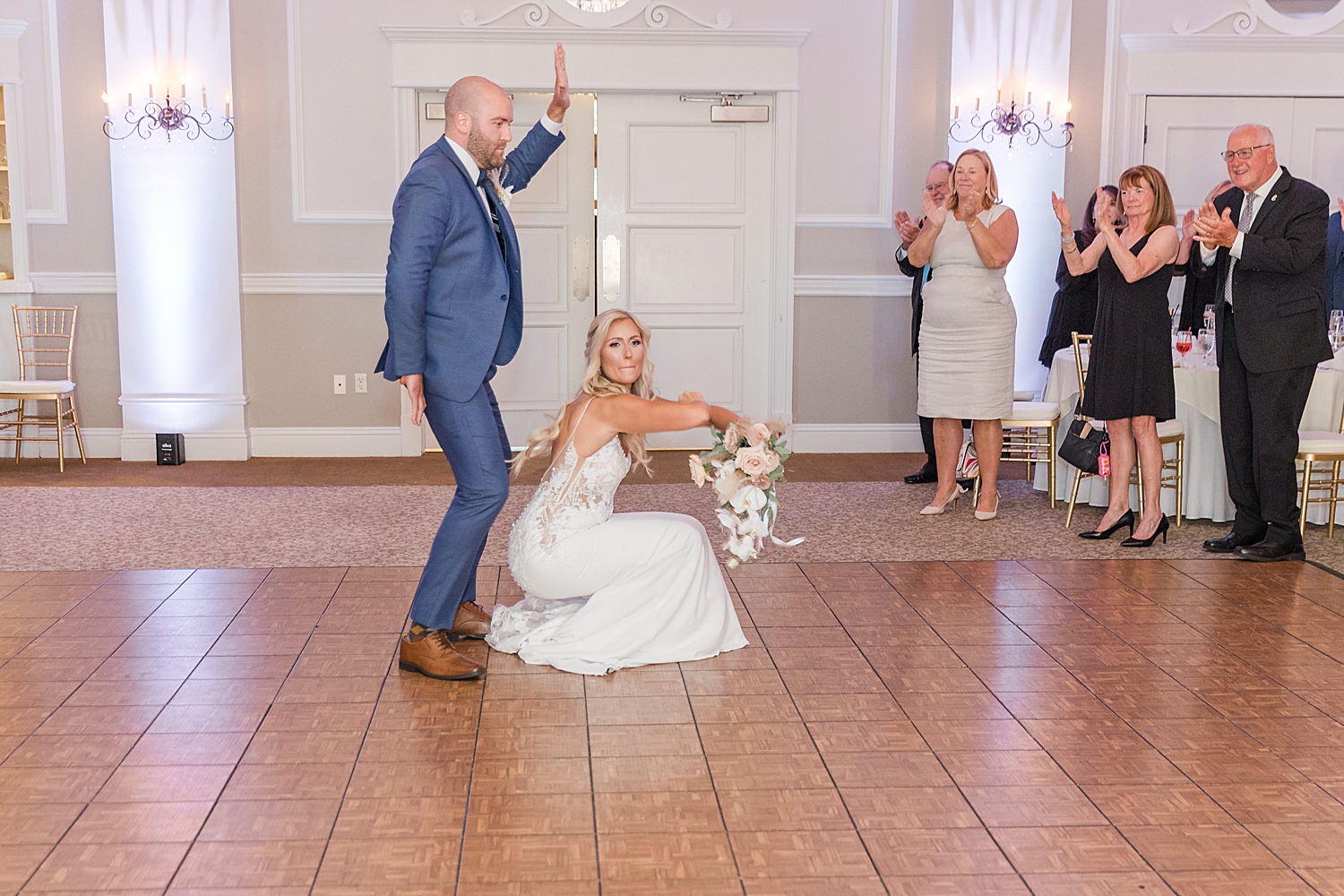 newlyweds show off their dance moves