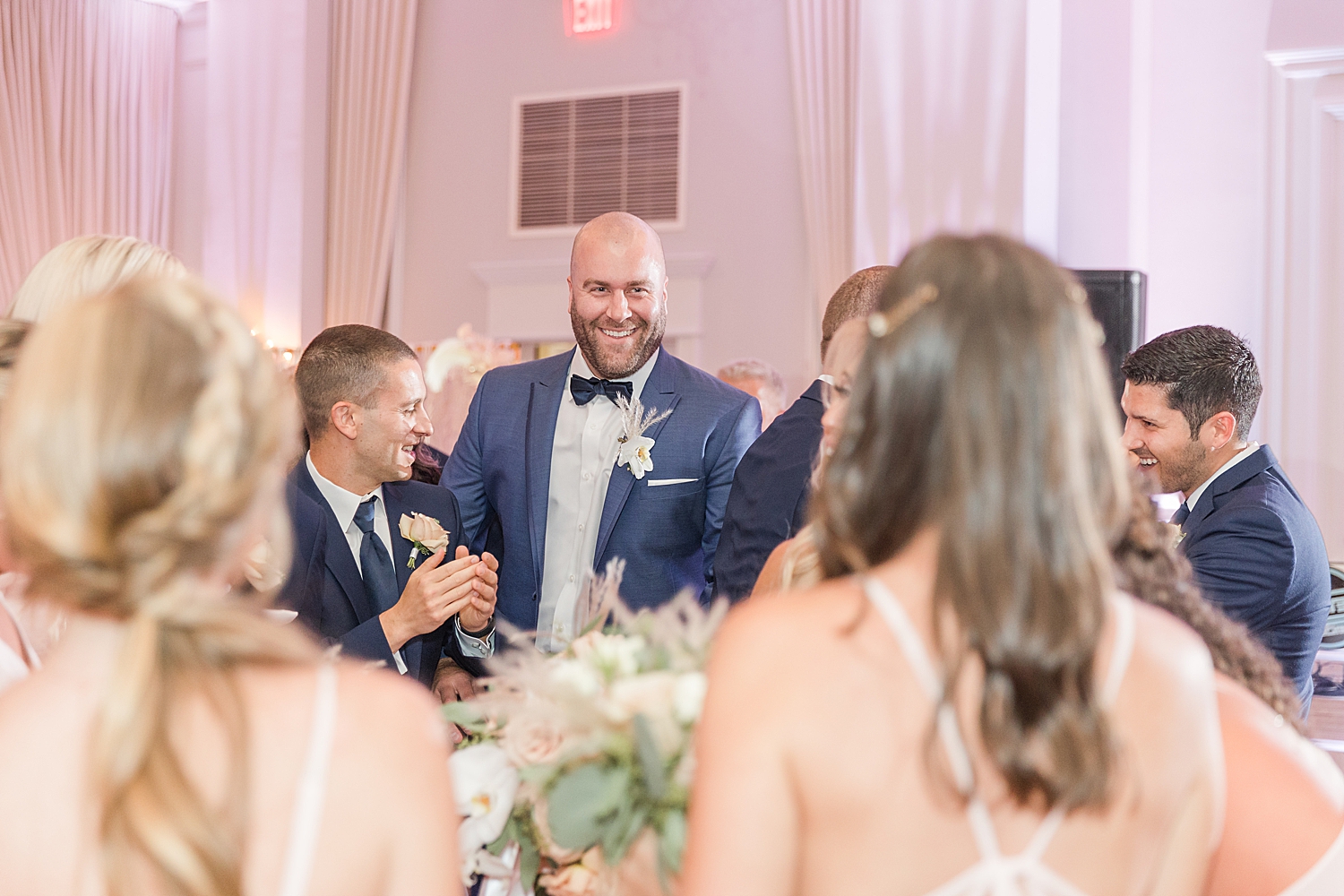 candid moments from wedding reception 