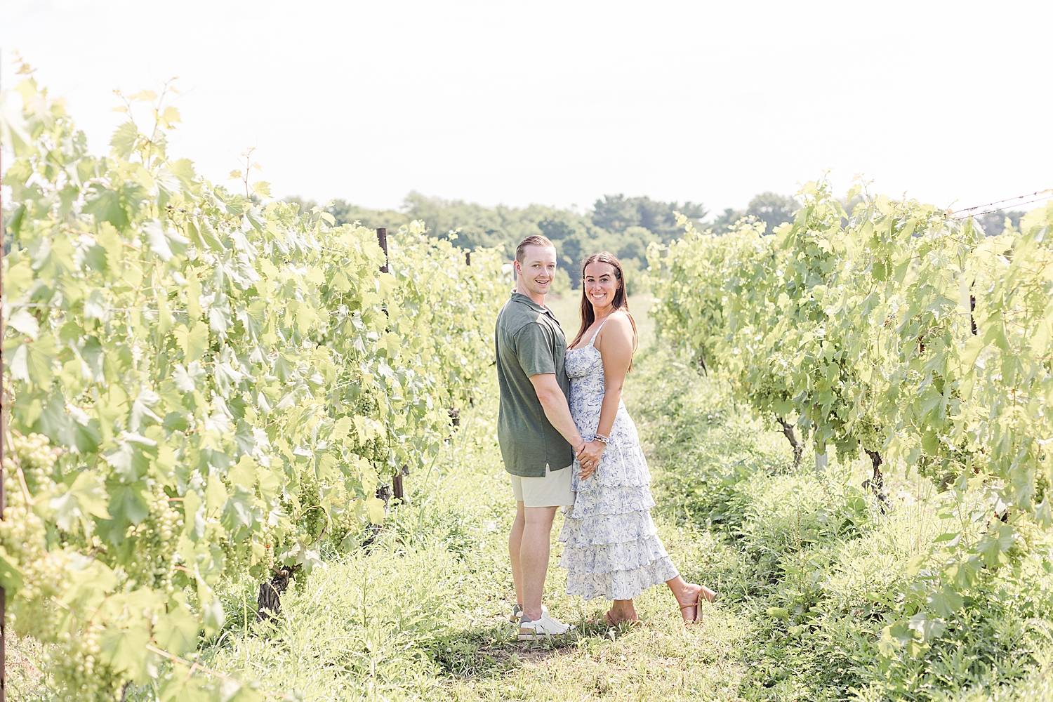 New Jersey engagement photos at winery