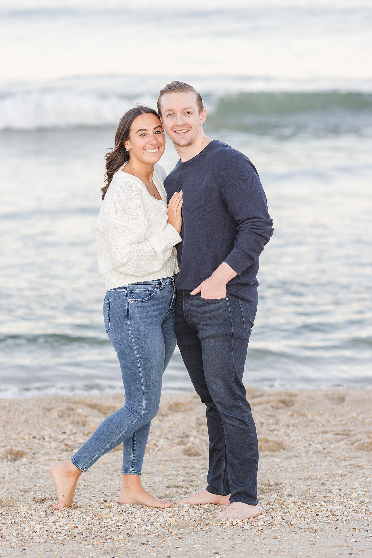 New Jersey Engagement at beach in Sea Bright, NJ