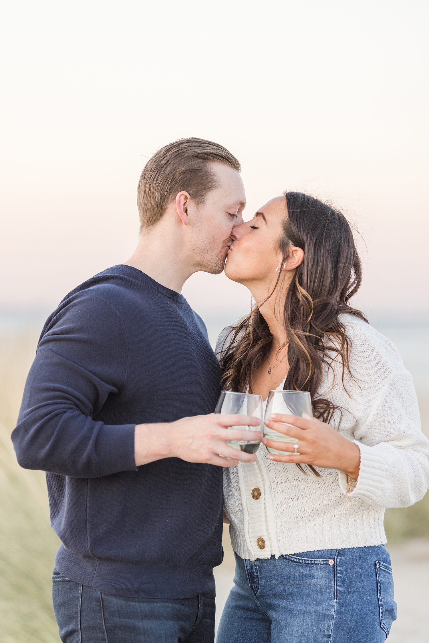 fall engagement at the beach