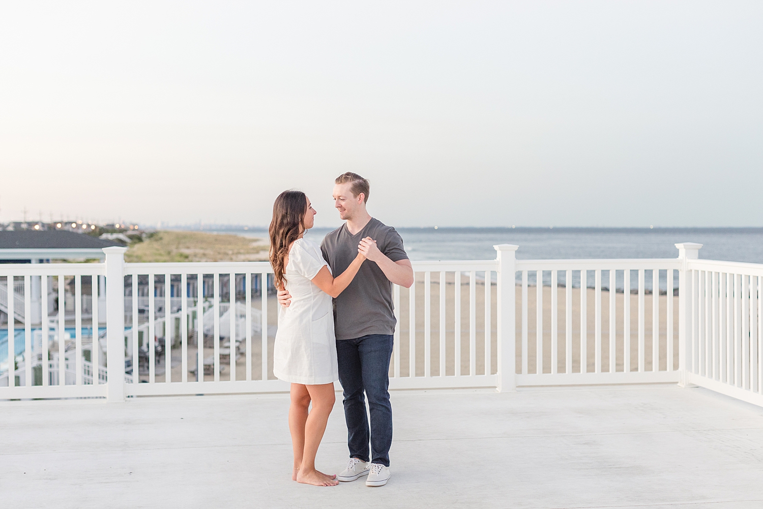 couple dance during NJ engagement