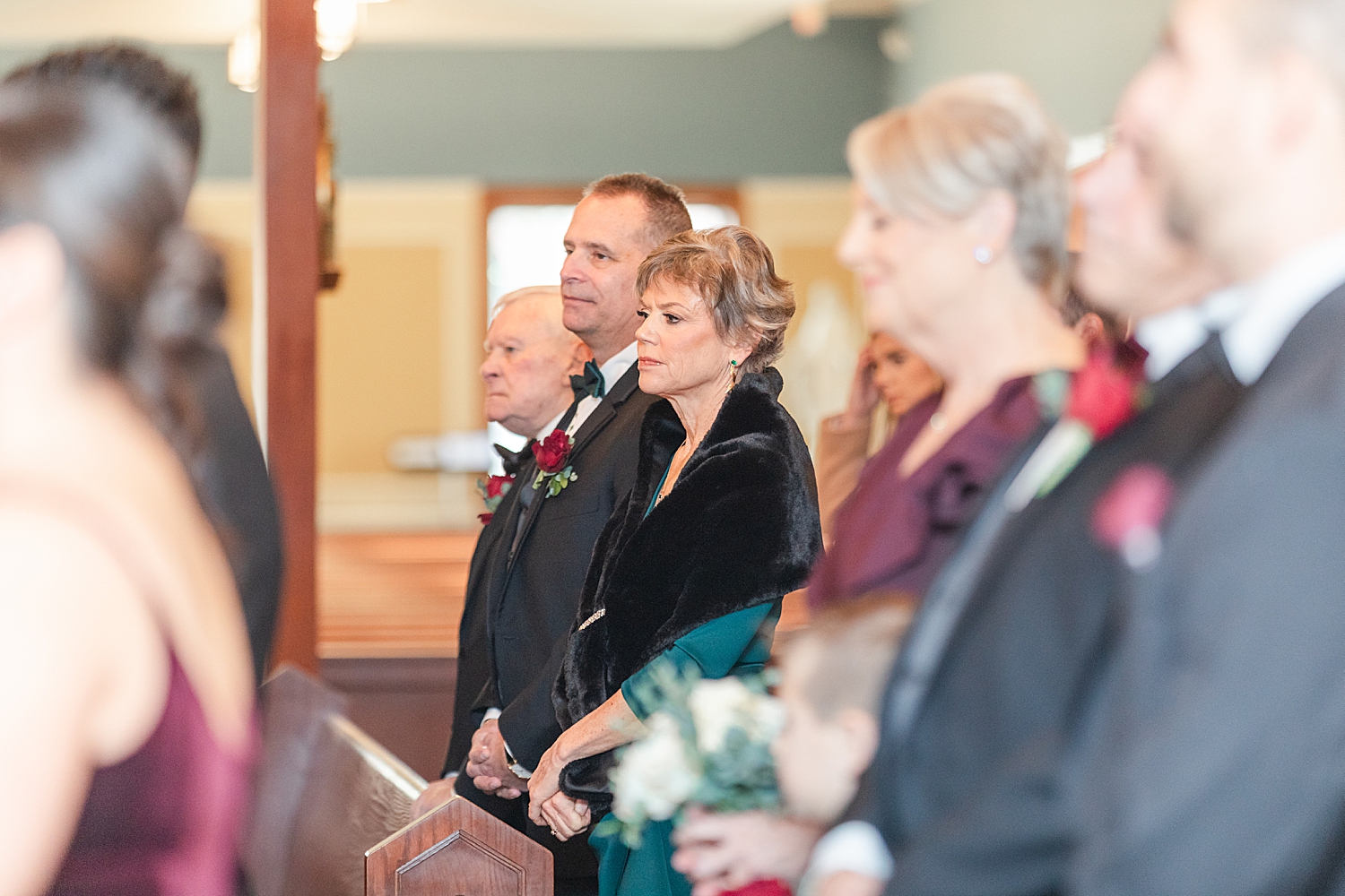 wedding guests at weding ceremony