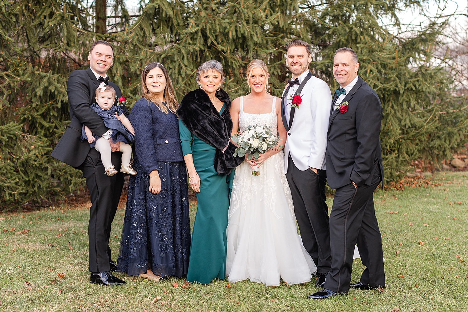 family photos from Festive Holiday Wedding in New Jersey