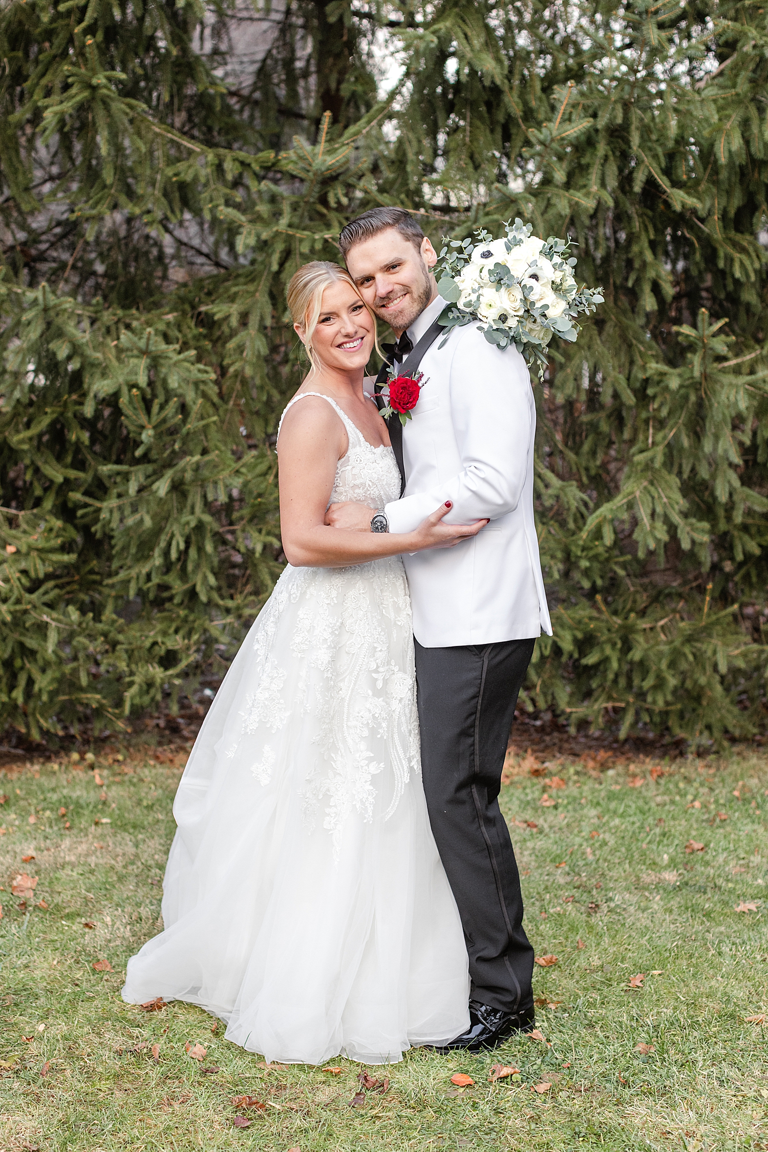 newlywed photos from Festive Holiday Wedding in New Jersey