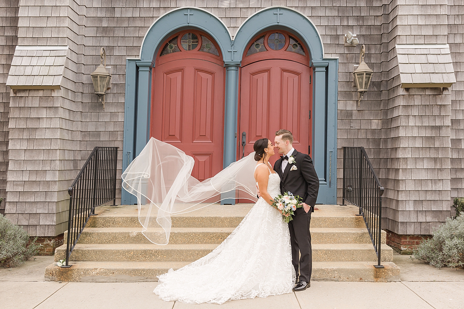 romantic wedding photos at church 