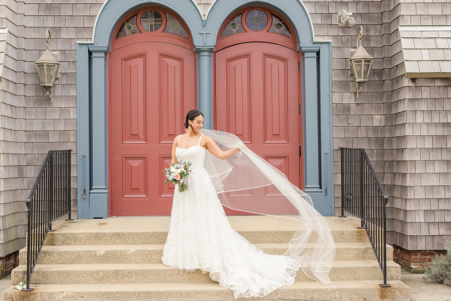 Elegant bridal portraits from Romantic Spring Wedding in New Jersey