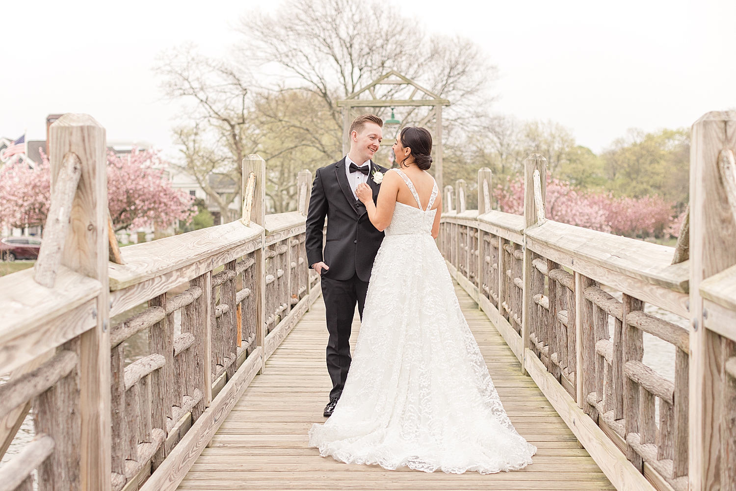 Spring wedding photos at Spring Lake Devine Park from Romantic Spring Wedding in New Jersey