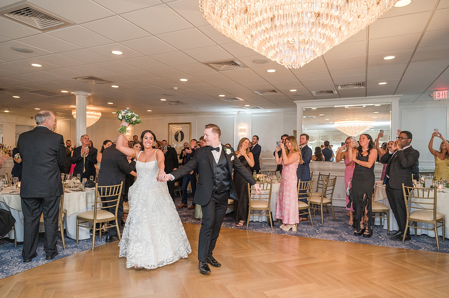 newlyweds on dance floor