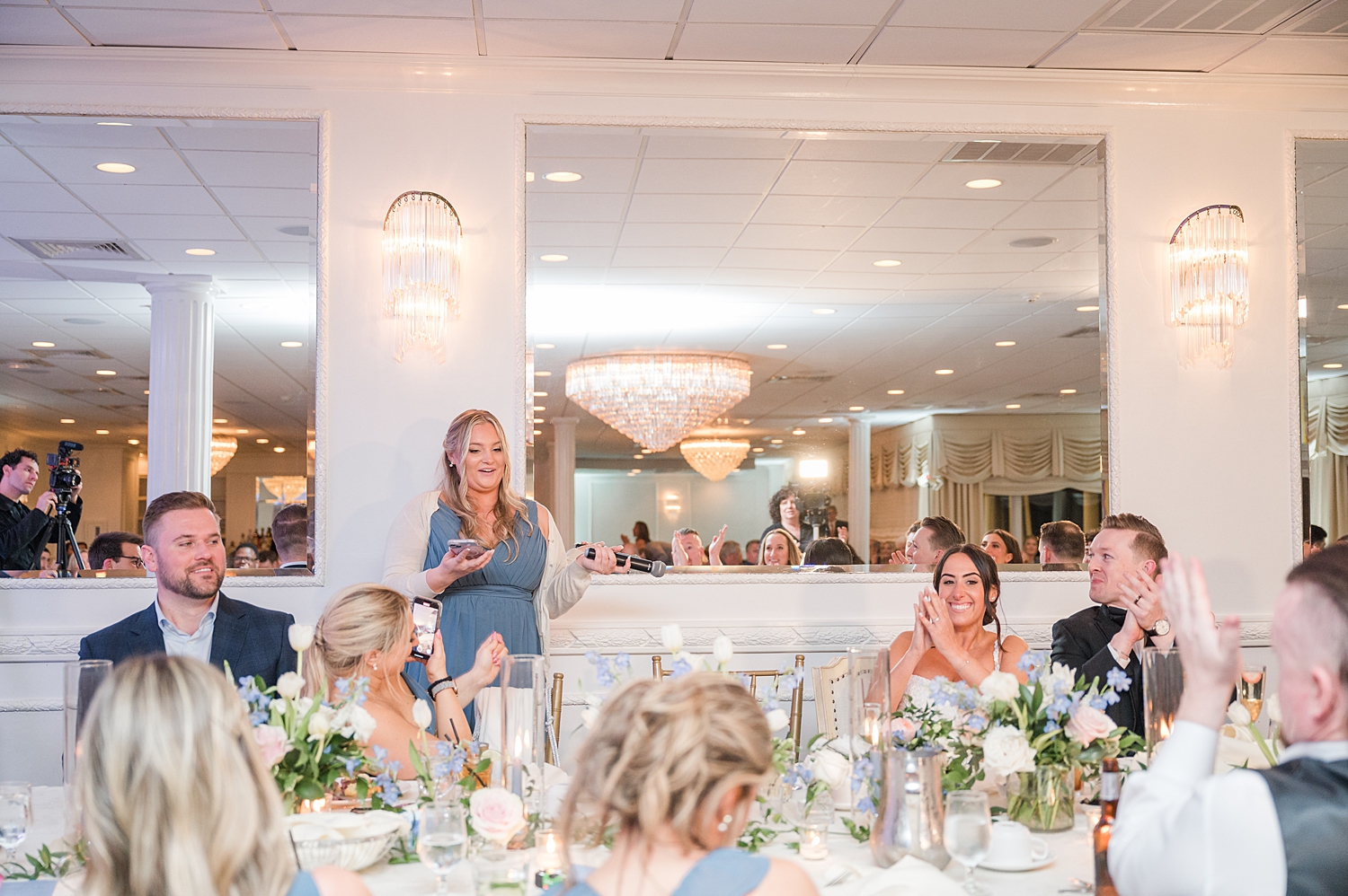 wedding speeches during wedding reception at Breakers Hotel